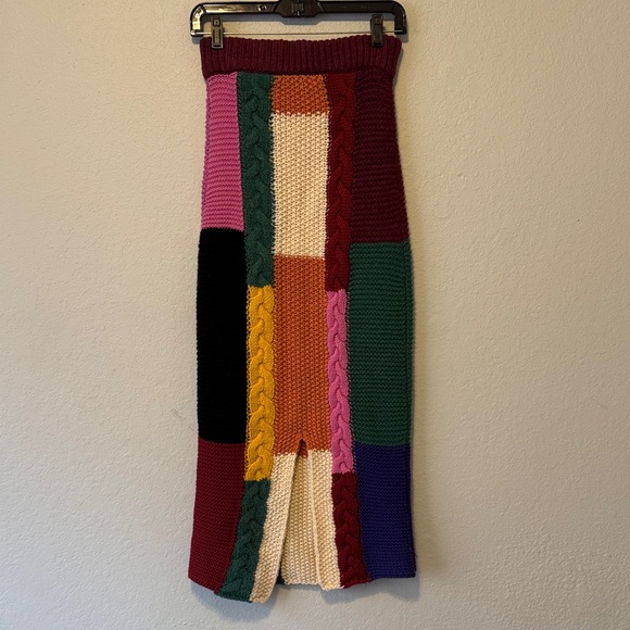 RHODE Reilly Colorblock Cable Midi Skirt - Picture 7 of 9